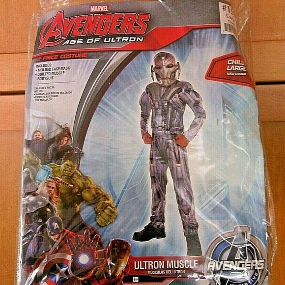 Marvel Avengers Bodysuit & Mask Muscle Age of Ultron Kids Christmas Size 12-14 - Picture 8 of 16
